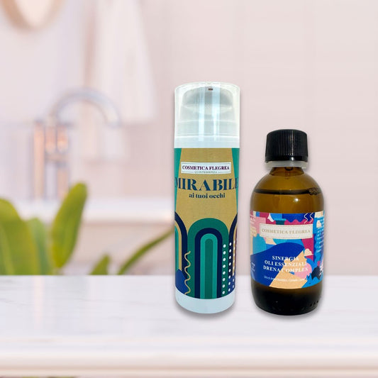 Box Flegrea Drenante: Mirabile Crema Corpo Drenante + Sinergia Olio Essenziali Riducente