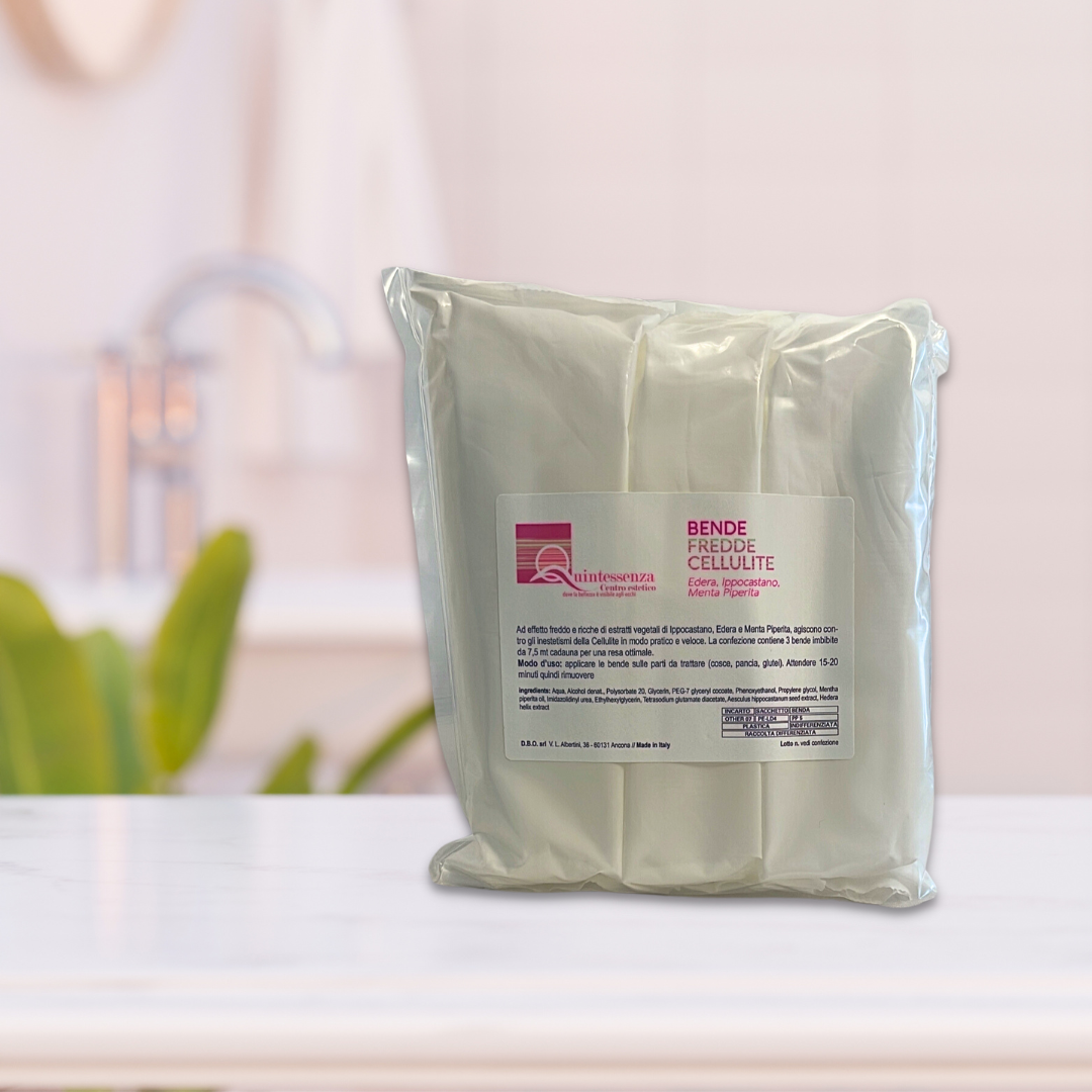 Kaltes Cellulite-Bandagen-Set + Cellulite-Salz-Körperpeeling 250 ml