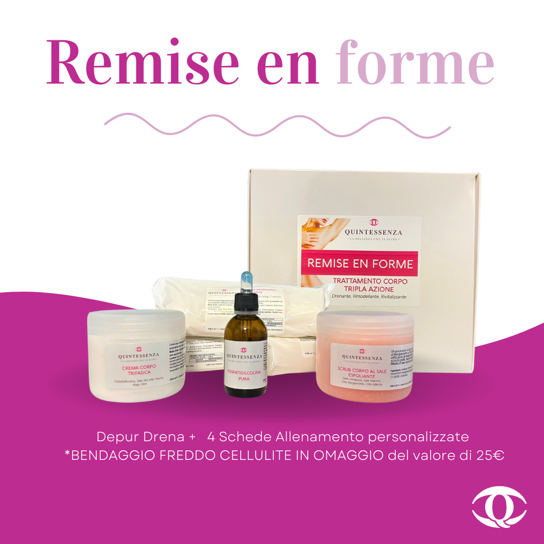 Kit Remise en Forme + 4 Schede Fitness + 3 Bendaggi Freddi Cellulite in Omaggio